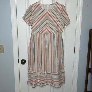 Ces Femme midi pattered dress- size s